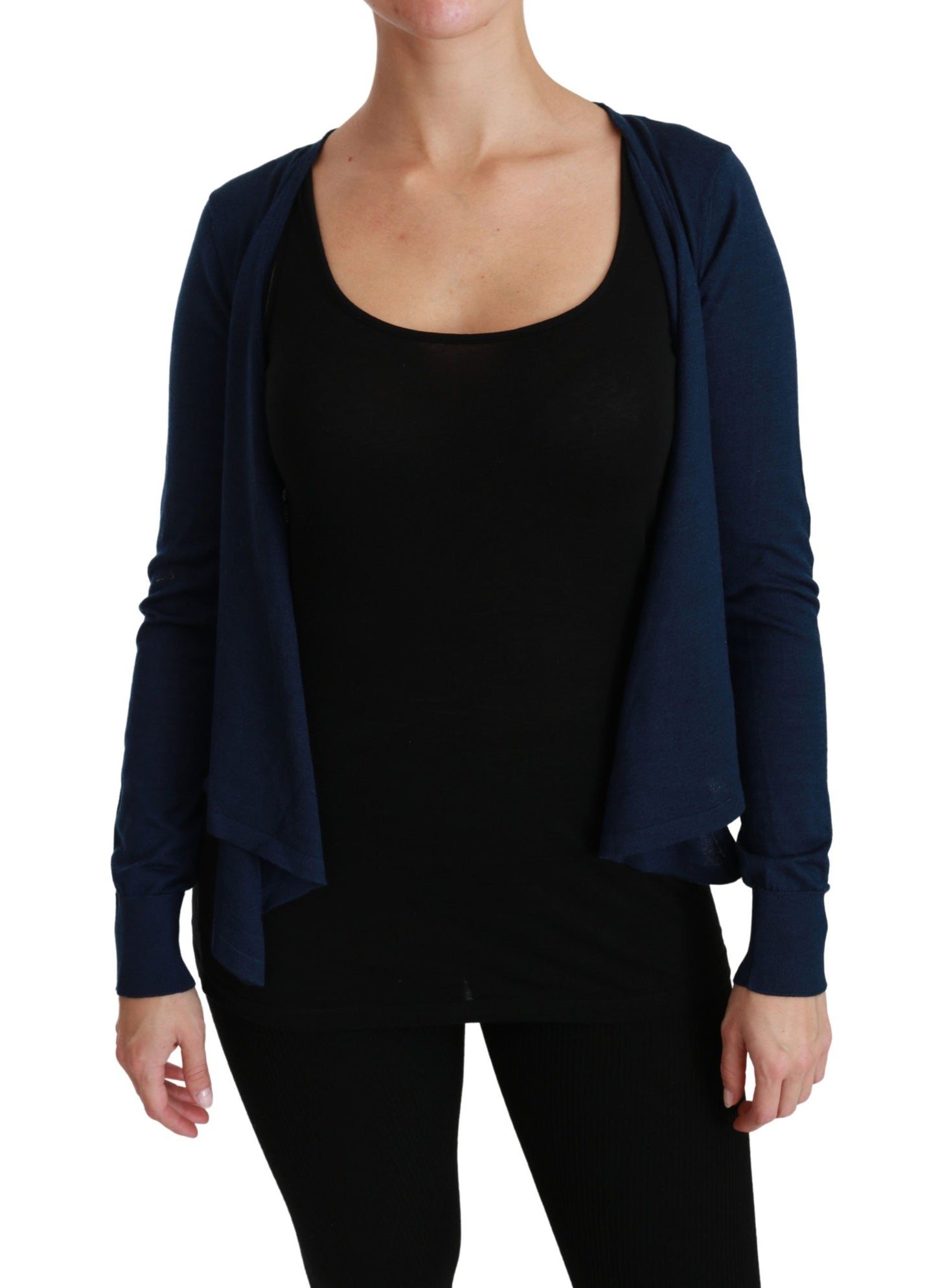 Dolce & Gabbana Elegant Blue Cashmere-Silk Cardigan