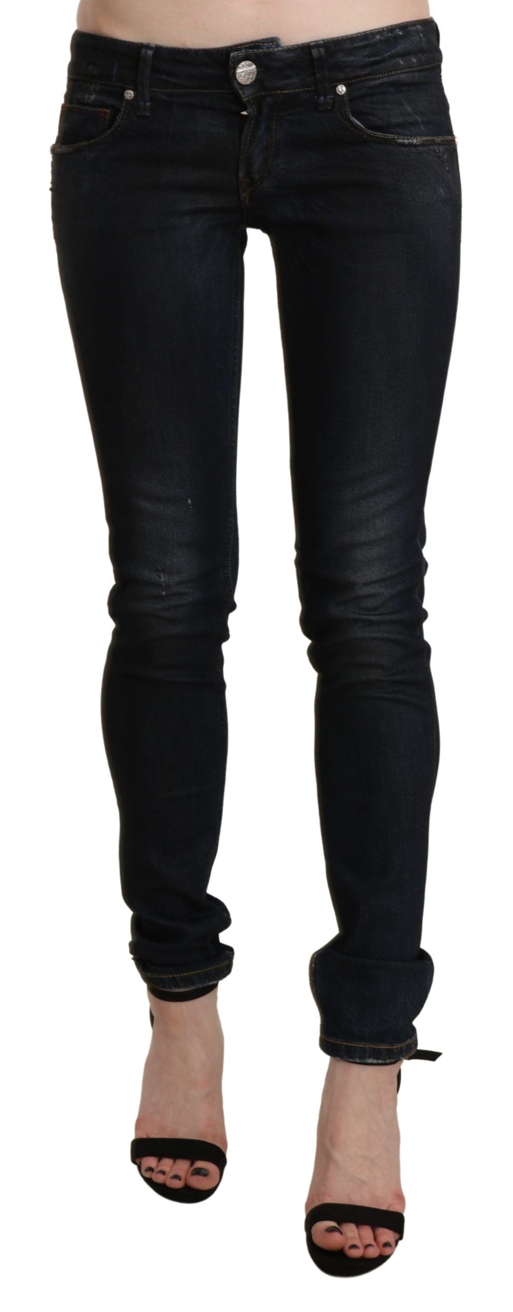 Acht Chic Low Waist Skinny Black Jeans