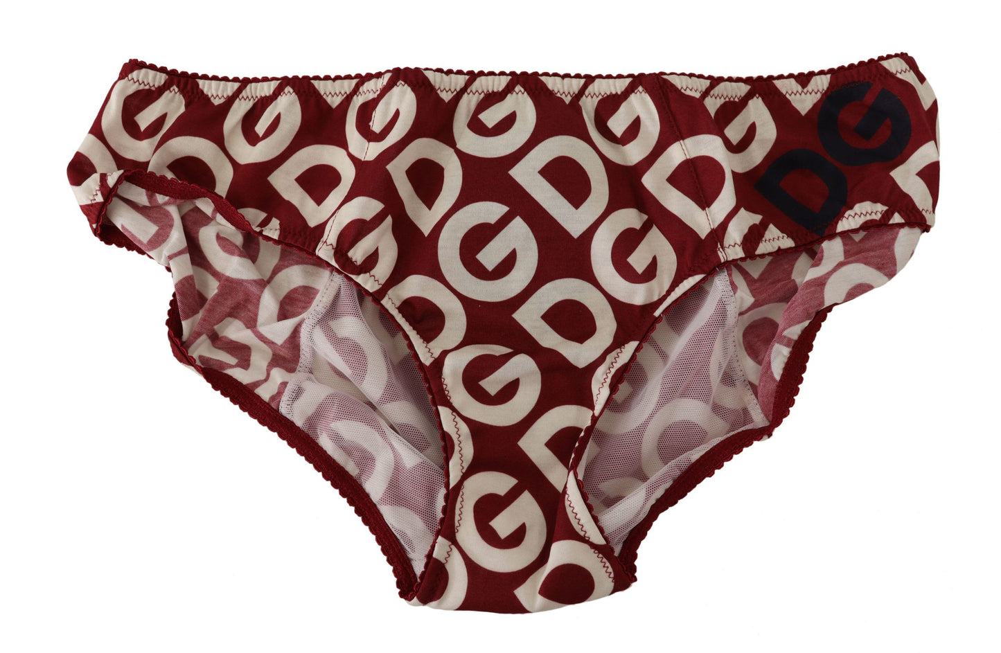 Dolce & Gabbana Chic Maroon White Logo Swim Bottoms