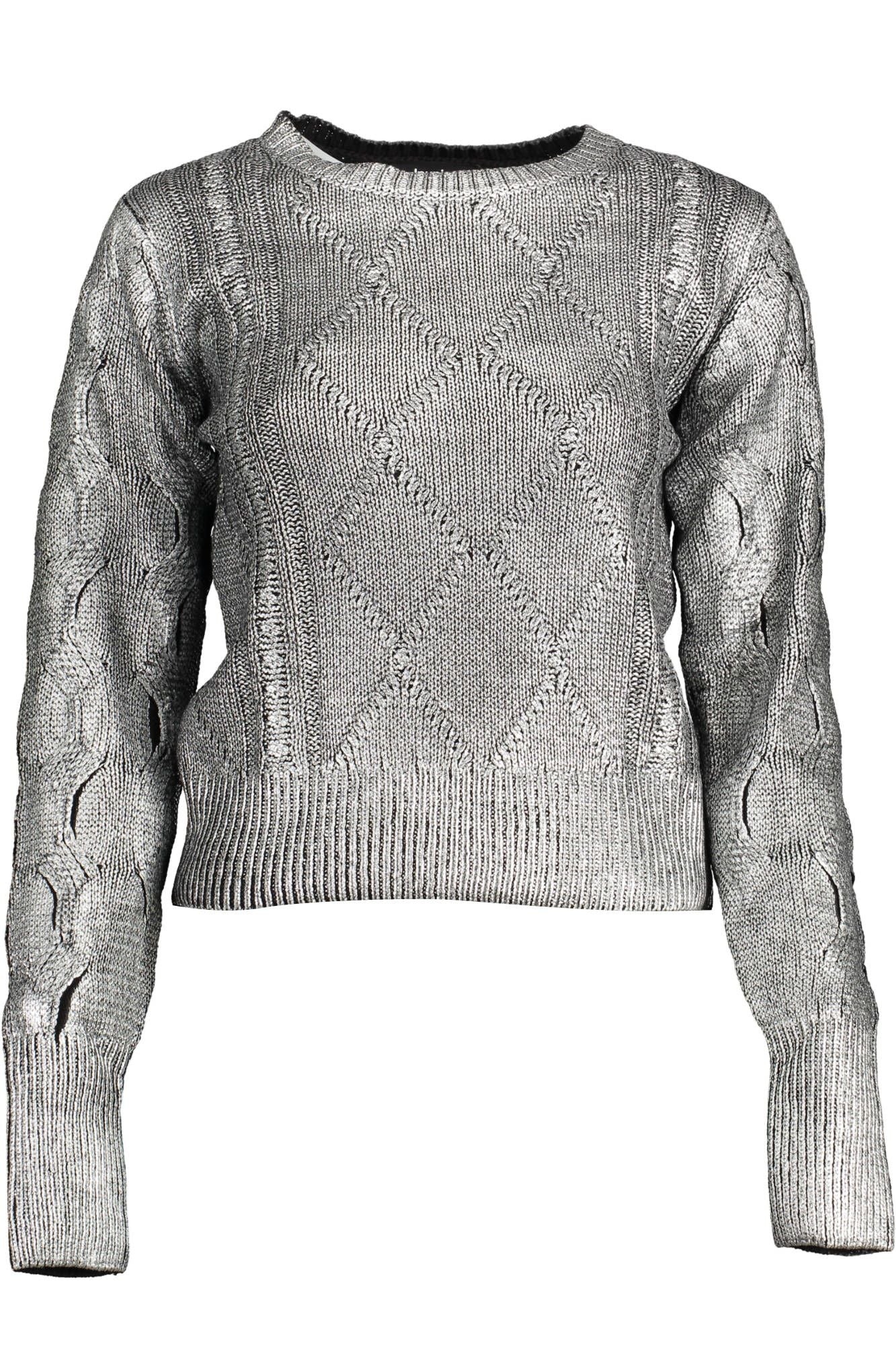 Desigual Silver Cotton Women Sweater