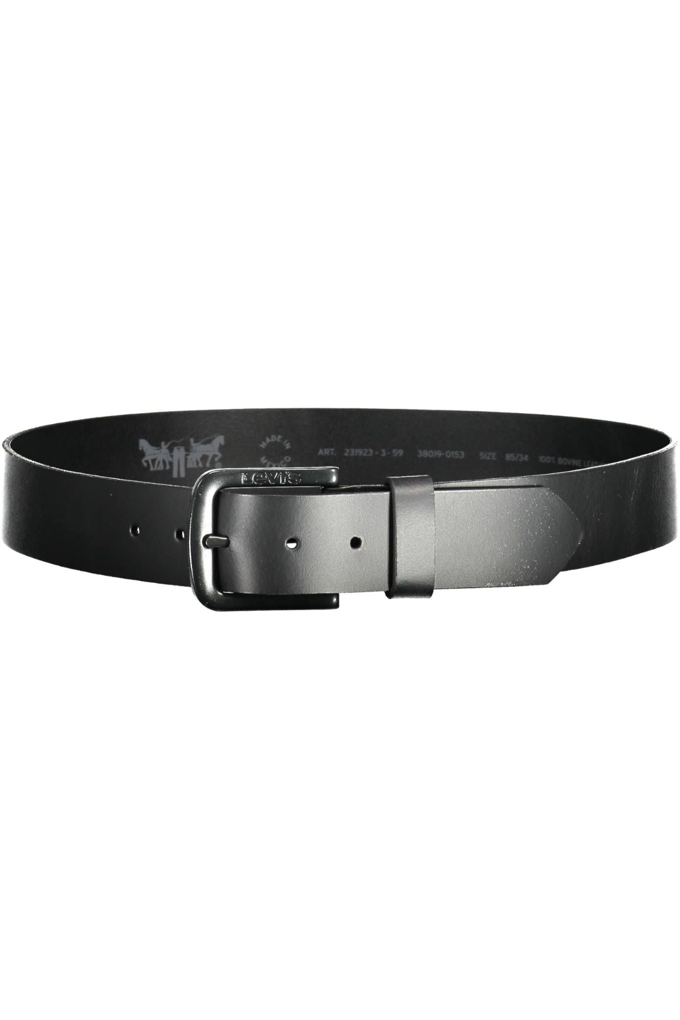 Levi's Black Leather Men Belt