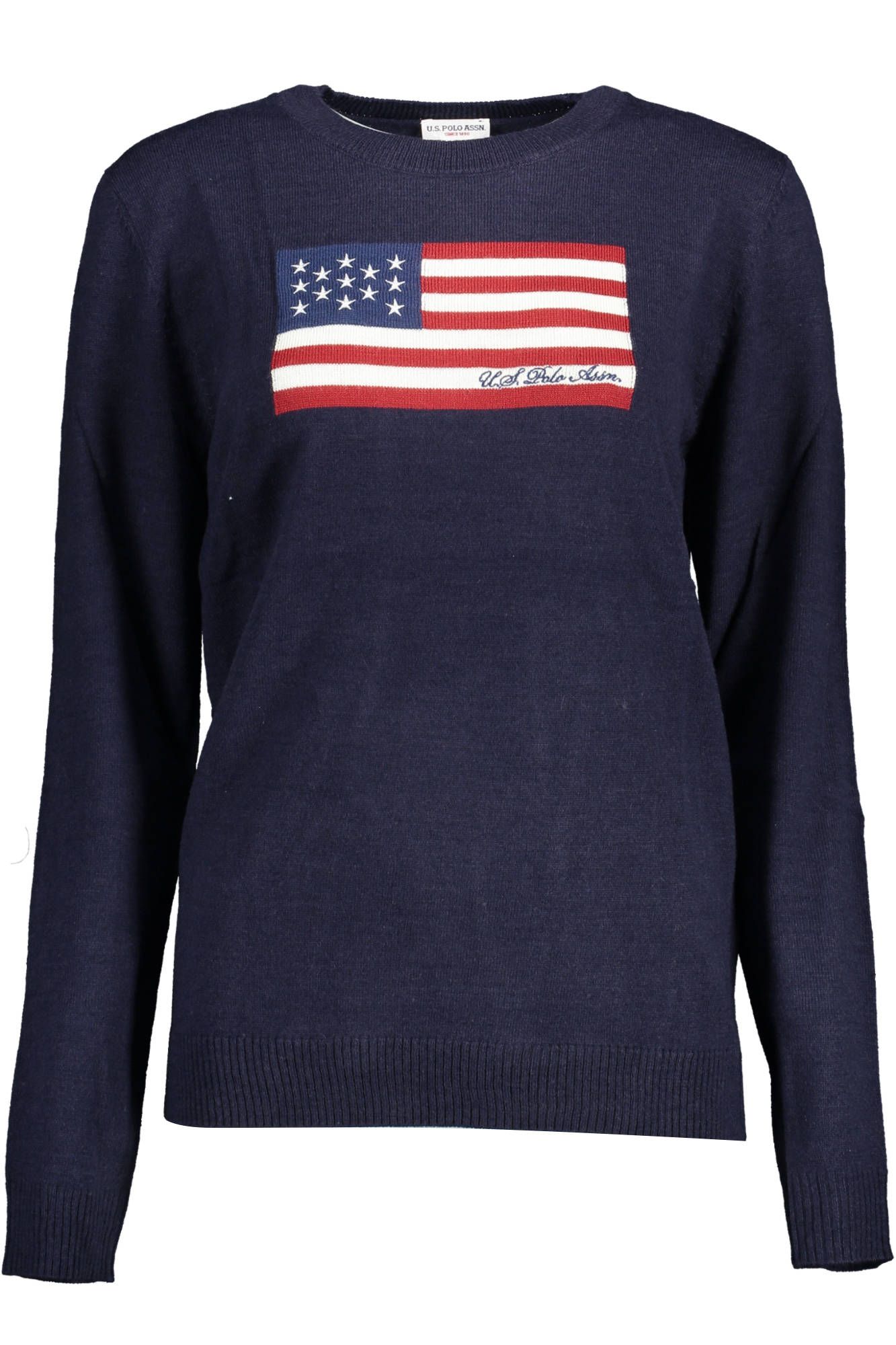 U.S. POLO ASSN. Blue Acrylic Women Sweater