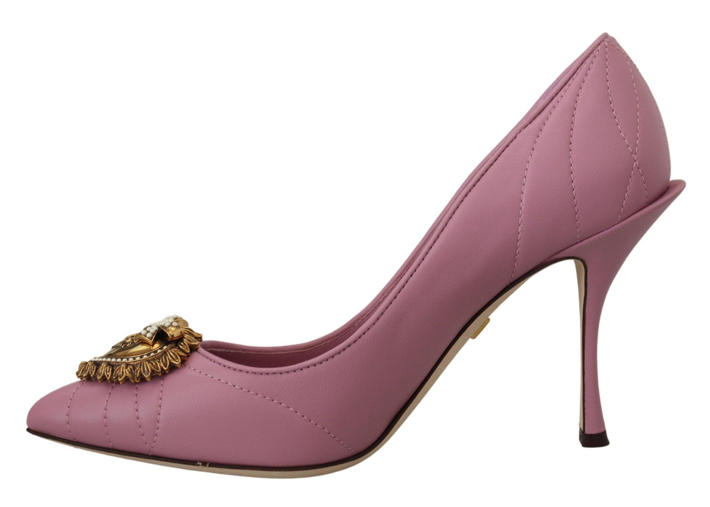 Dolce & Gabbana Devotion Leather Heels in Pink