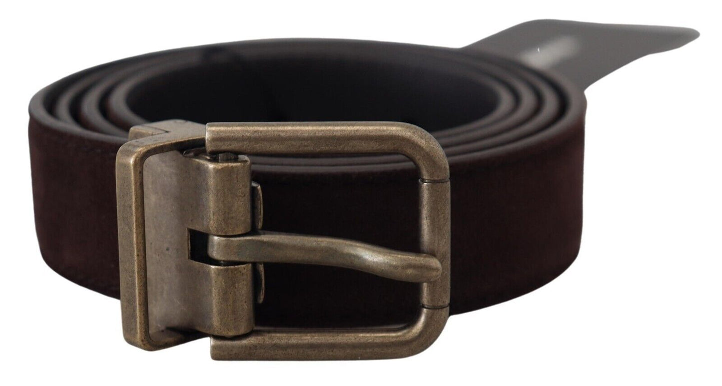 Dolce & Gabbana Elegant Italian Leather Belt with Metal Buckle