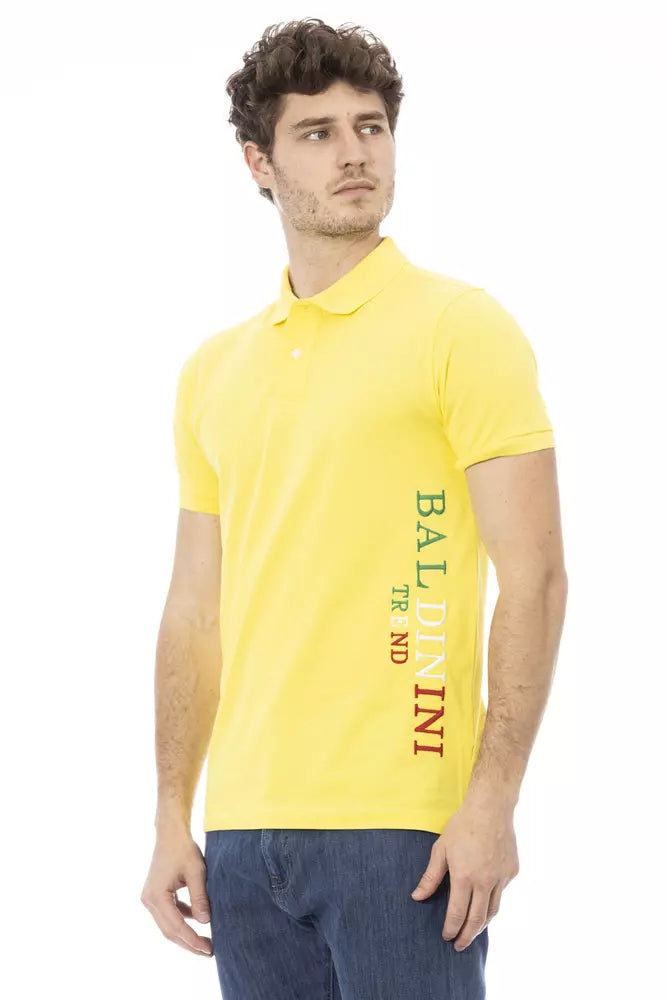 Baldinini Trend Yellow Cotton Men Polo-Shirt