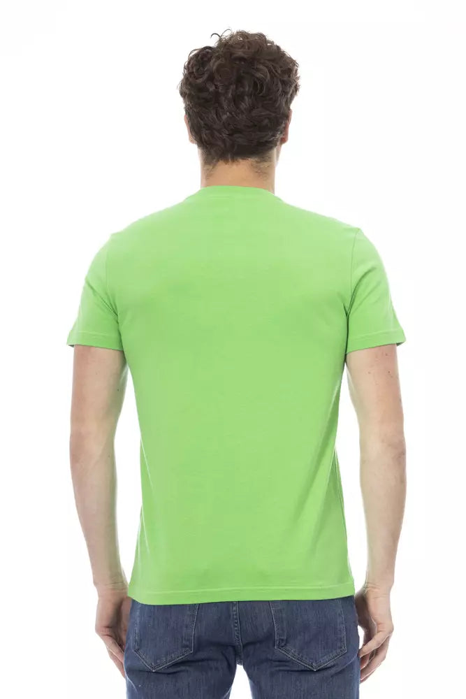 Baldinini Trend Green Cotton Men T-Shirt