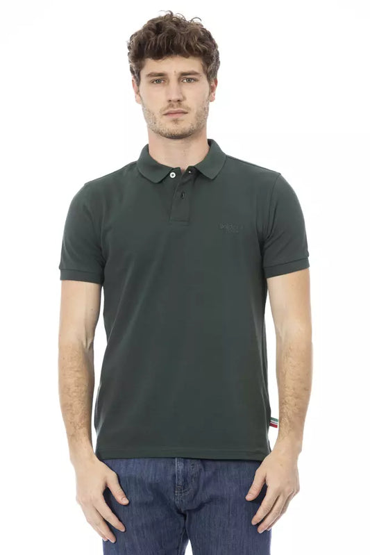 Baldinini Trend Green Cotton Men Polo