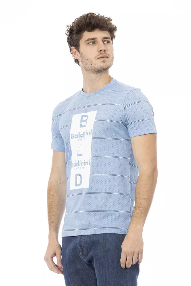 Baldinini Trend Light Blue Cotton Men T-Shirt