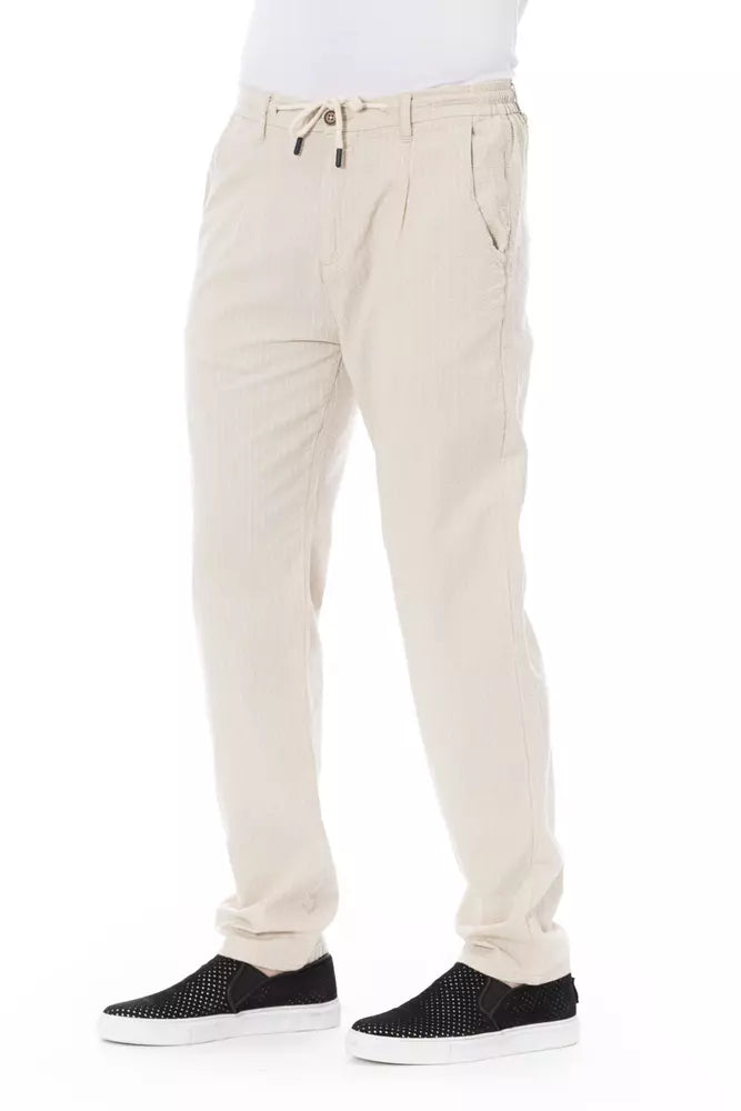 Baldinini Trend Beige Cotton Men Chino Pants