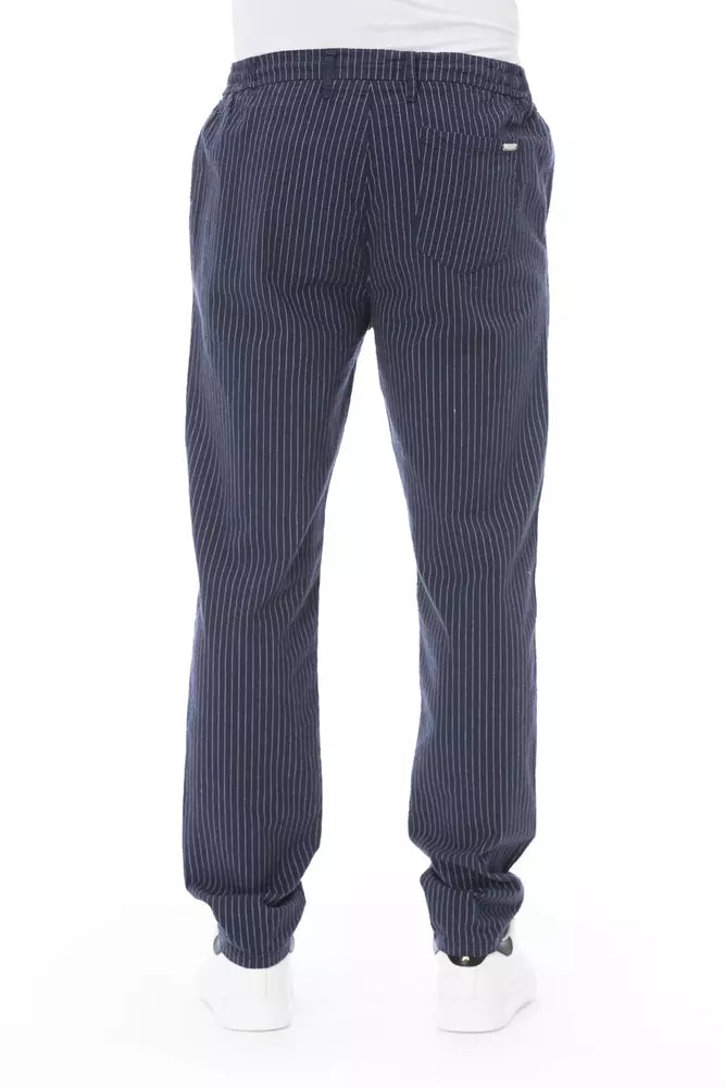 Baldinini Trend Blue Cotton Men Chino Pant