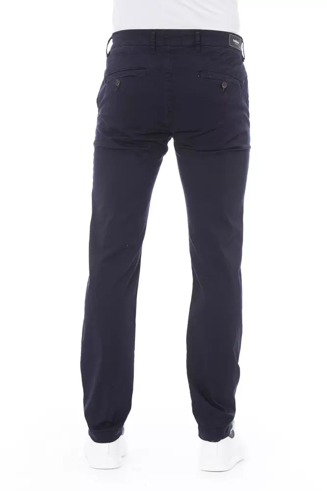 Baldinini Trend Blue Cotton Men Chino Trouser