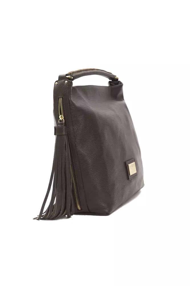 Pompei Donatella Brown Leather Women Shoulder Bag