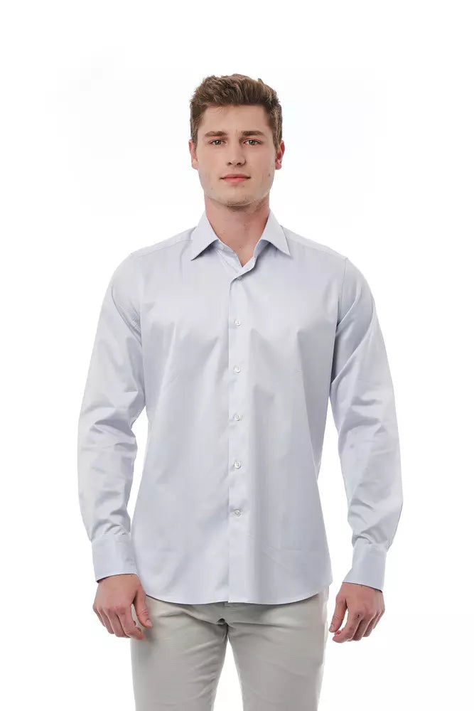 Bagutta Gray Cotton Men Shirt