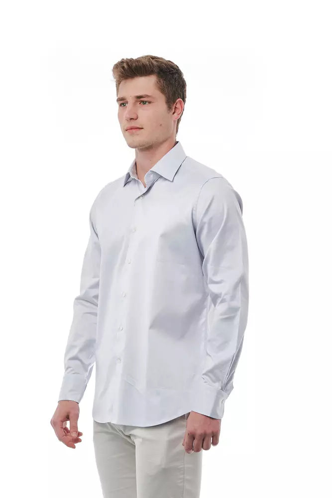 Bagutta Gray Cotton Men Shirt