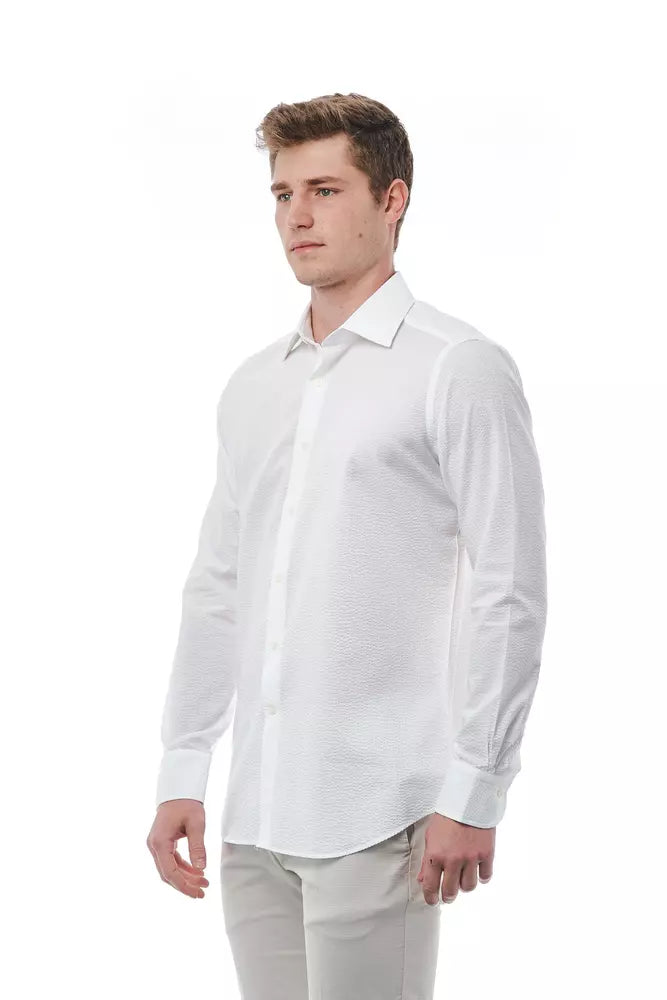 Bagutta White Cotton Men Shirt