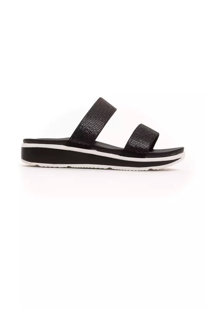 Péché Originel Black Textile Women Sandal