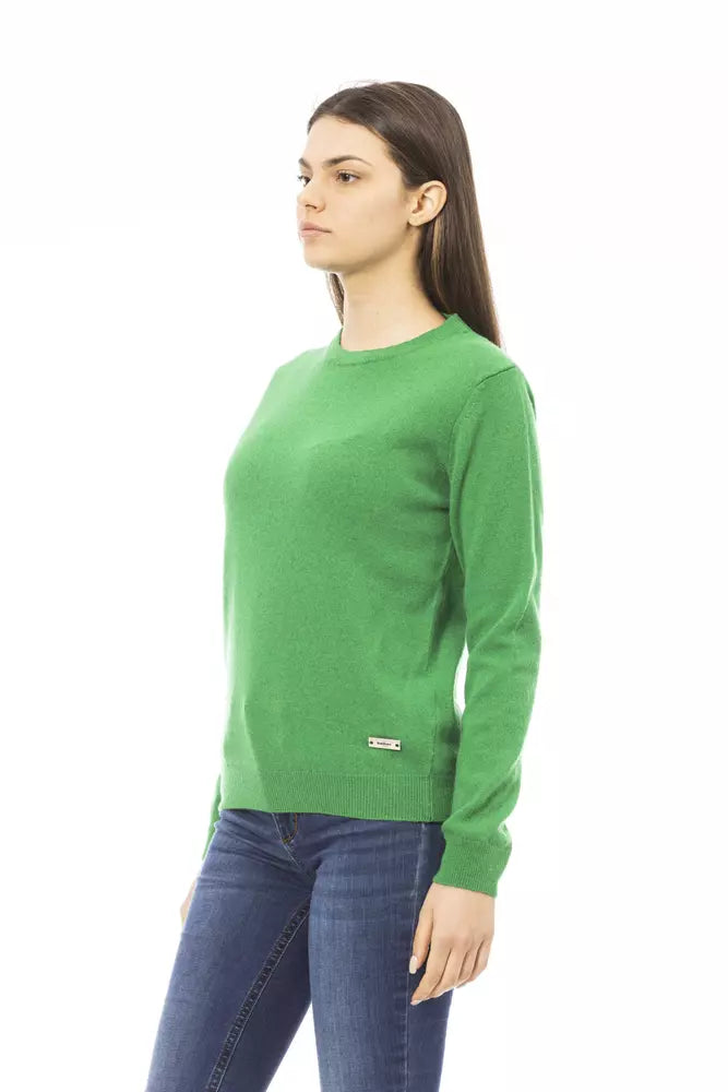 Baldinini Trend Green Wool Women Sweater