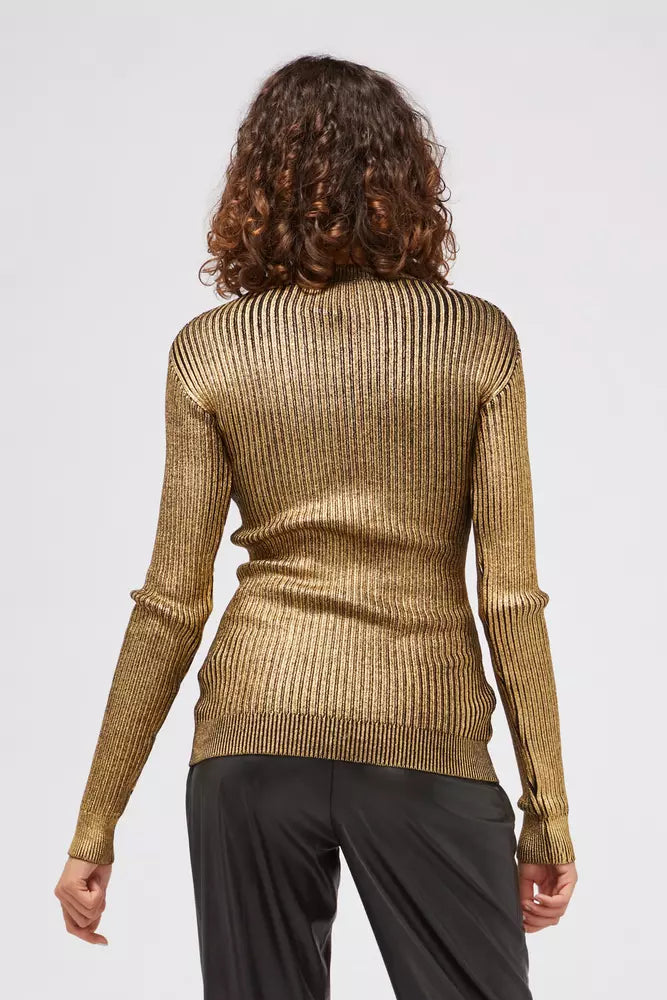 Custo Barcelona Gold Wool Women Sweater