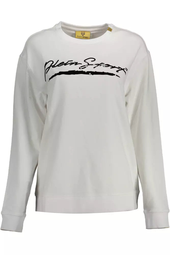 Plein Sport White Cotton Women Sweater