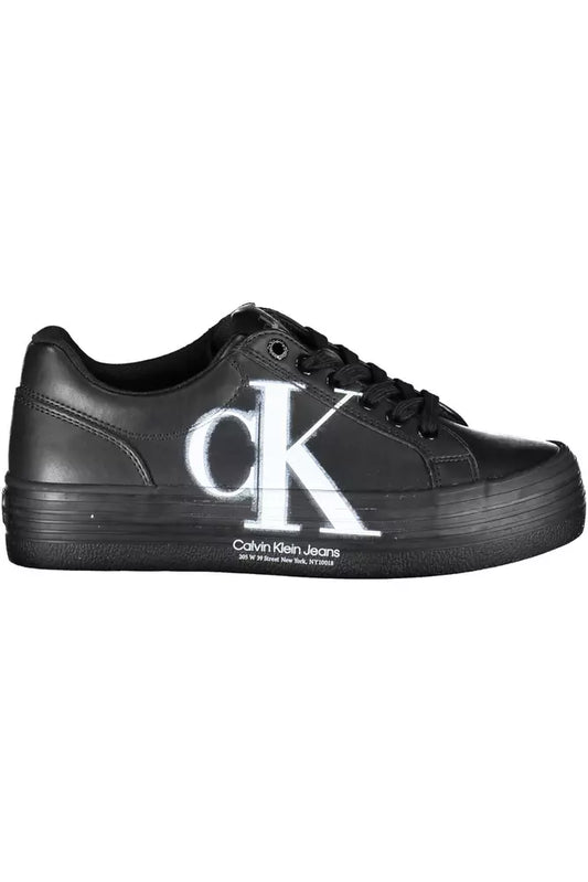 Calvin Klein Black Leather Women Sneaker