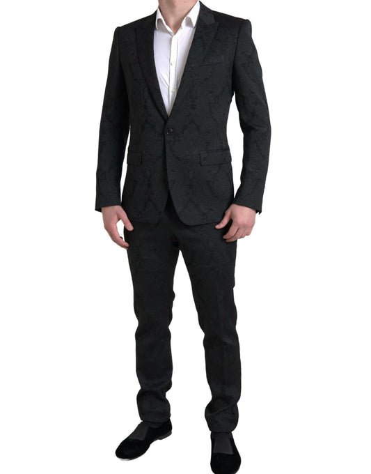 Dolce & Gabbana Elegant Slim Fit Black Martini Suit