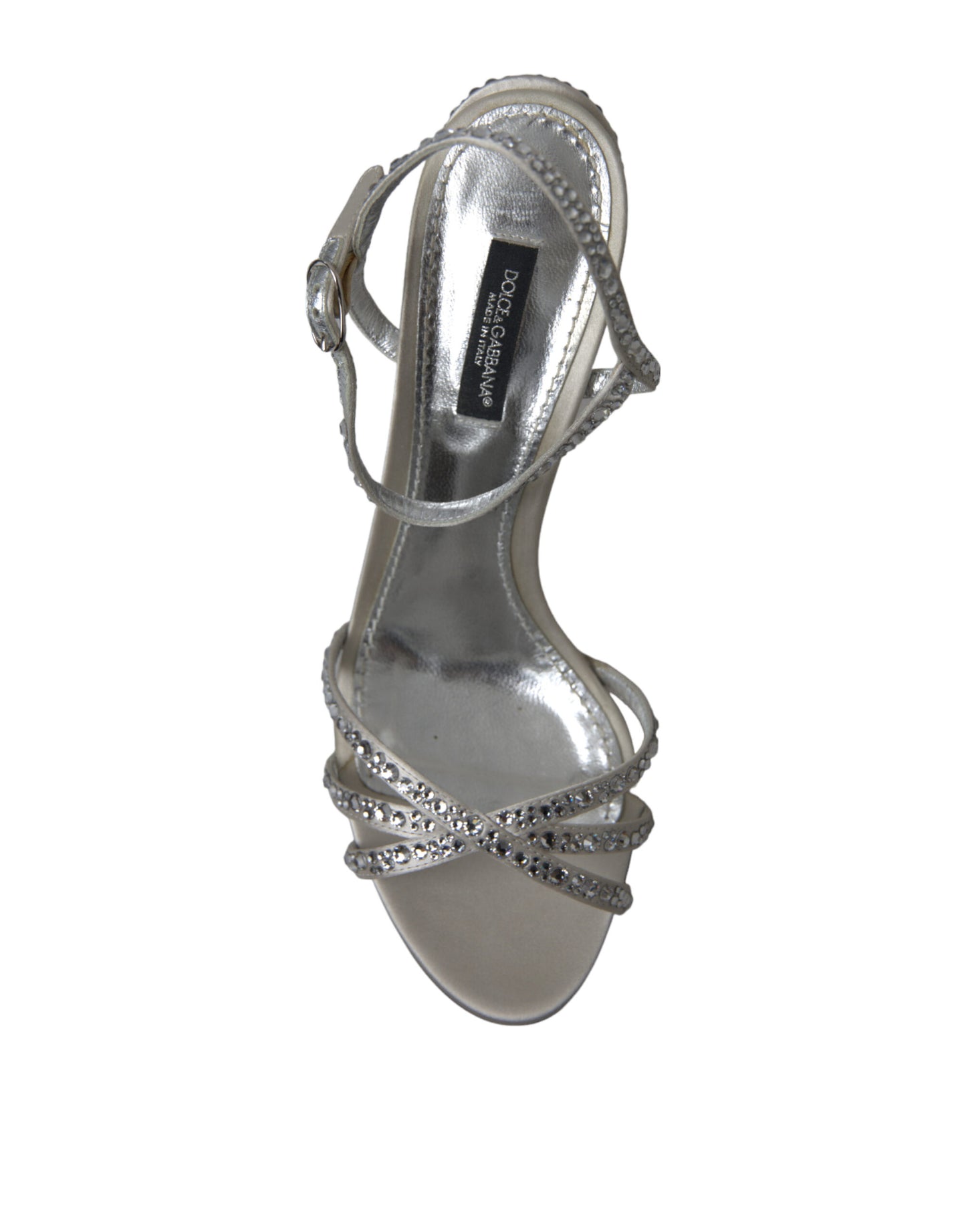 Dolce & Gabbana Elegant Crystal Embellished Heels Sandals