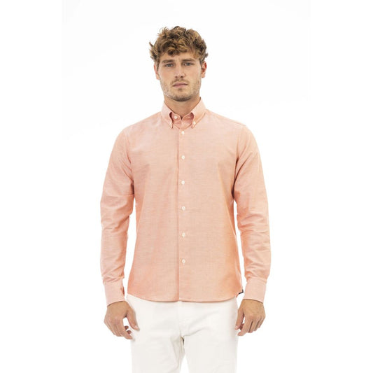 Baldinini Trend Orange Cotton Men Shirt