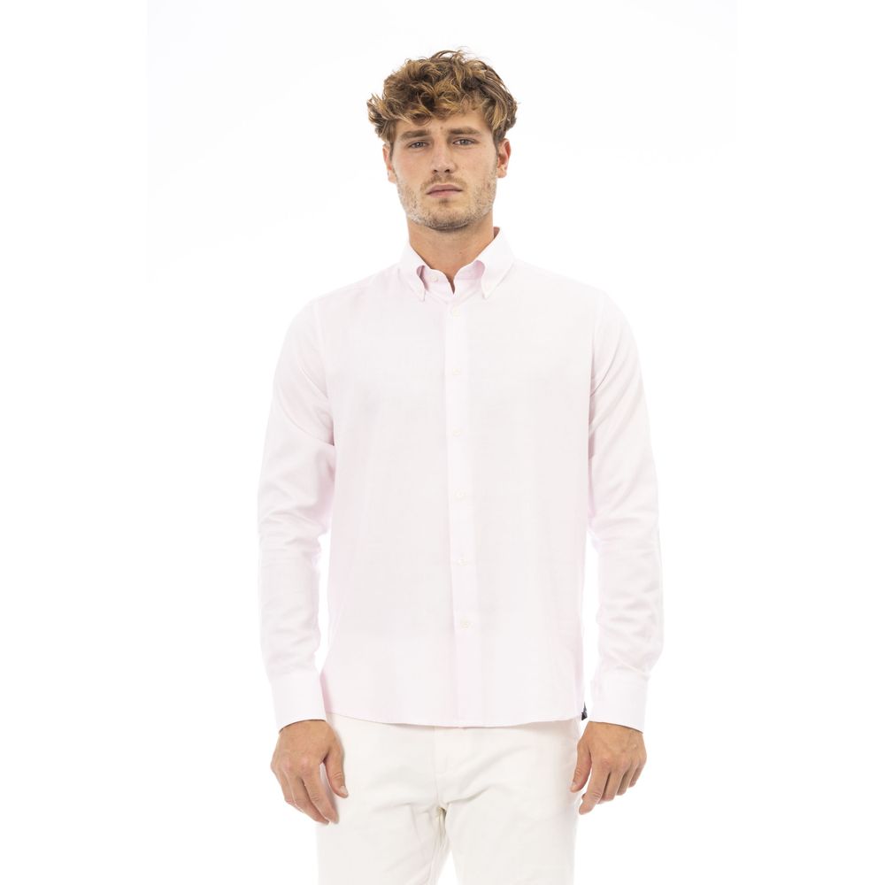 Baldinini Trend Pink Cotton Men Shirt