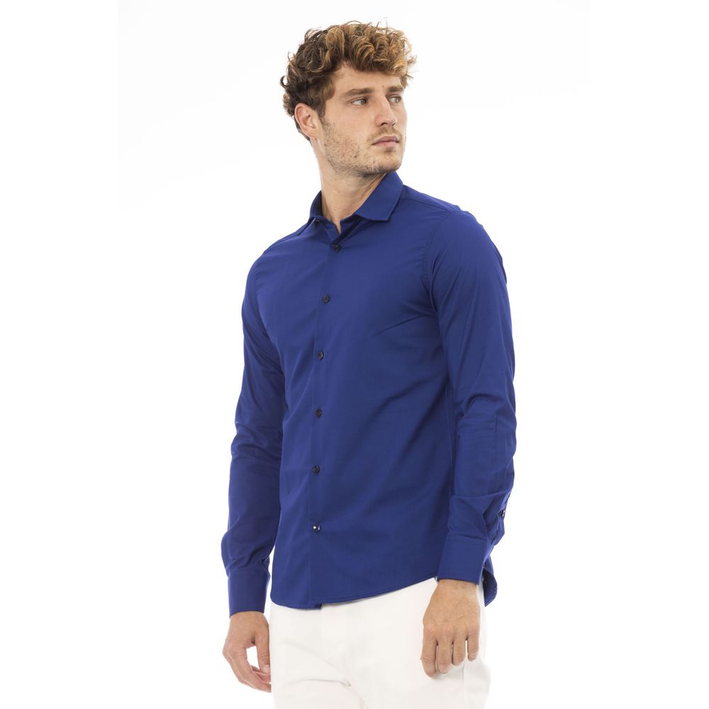 Baldinini Trend Blue Polyester Men Shirt