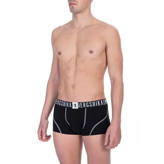 Bikkembergs Black Cotton Men Trunk Pack