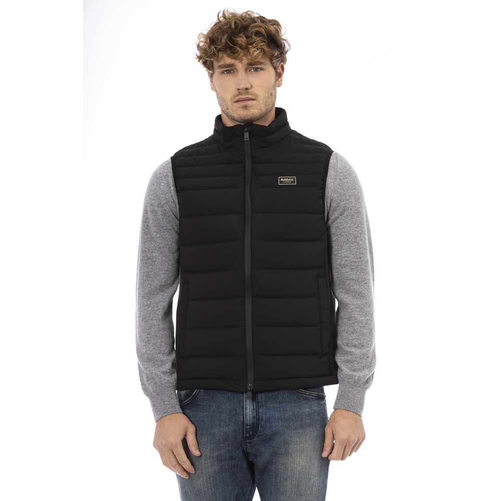 Baldinini Trend Black Polyester Men Vest