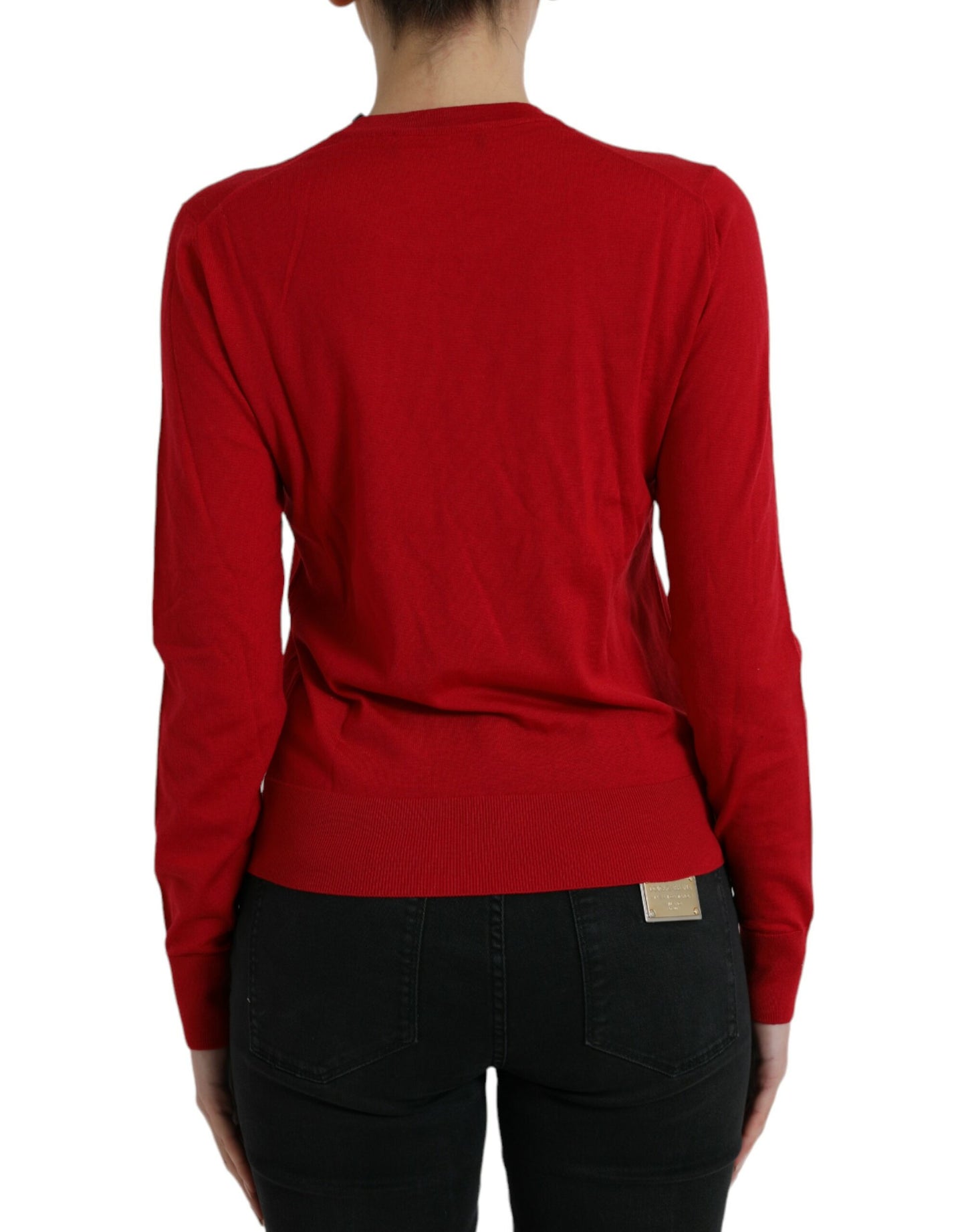 Dolce & Gabbana Radiant Red Wool Pullover Sweater