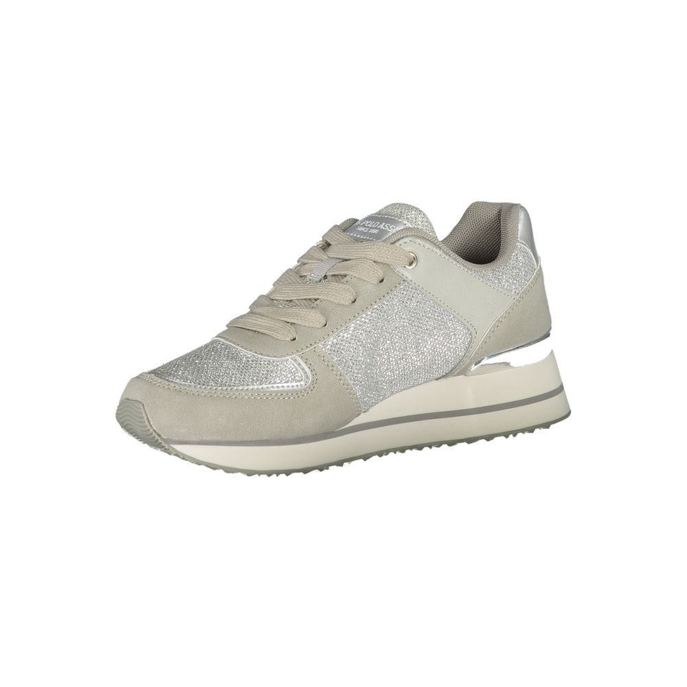 U.S. POLO ASSN. Silver Polyester Women Sneaker