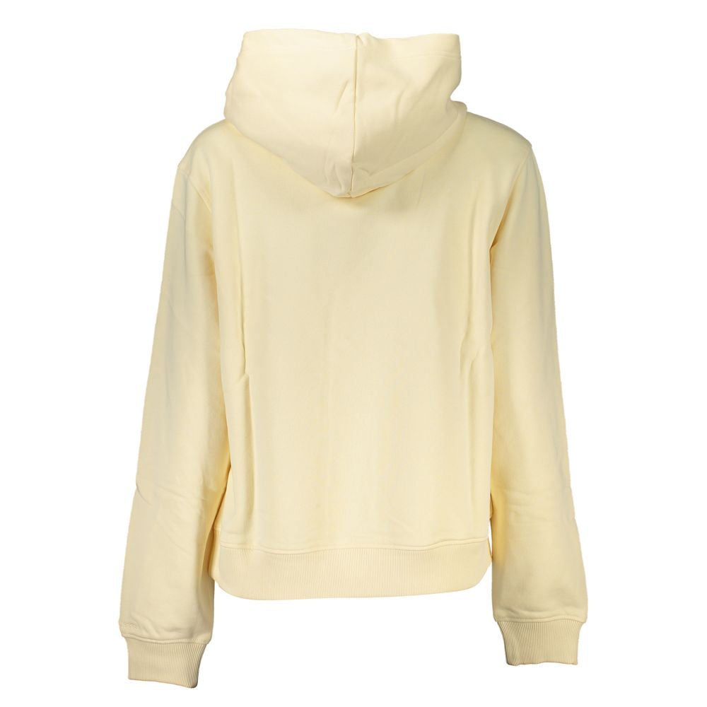 Calvin Klein Beige Brushed Logo Hooded Sweatshirt