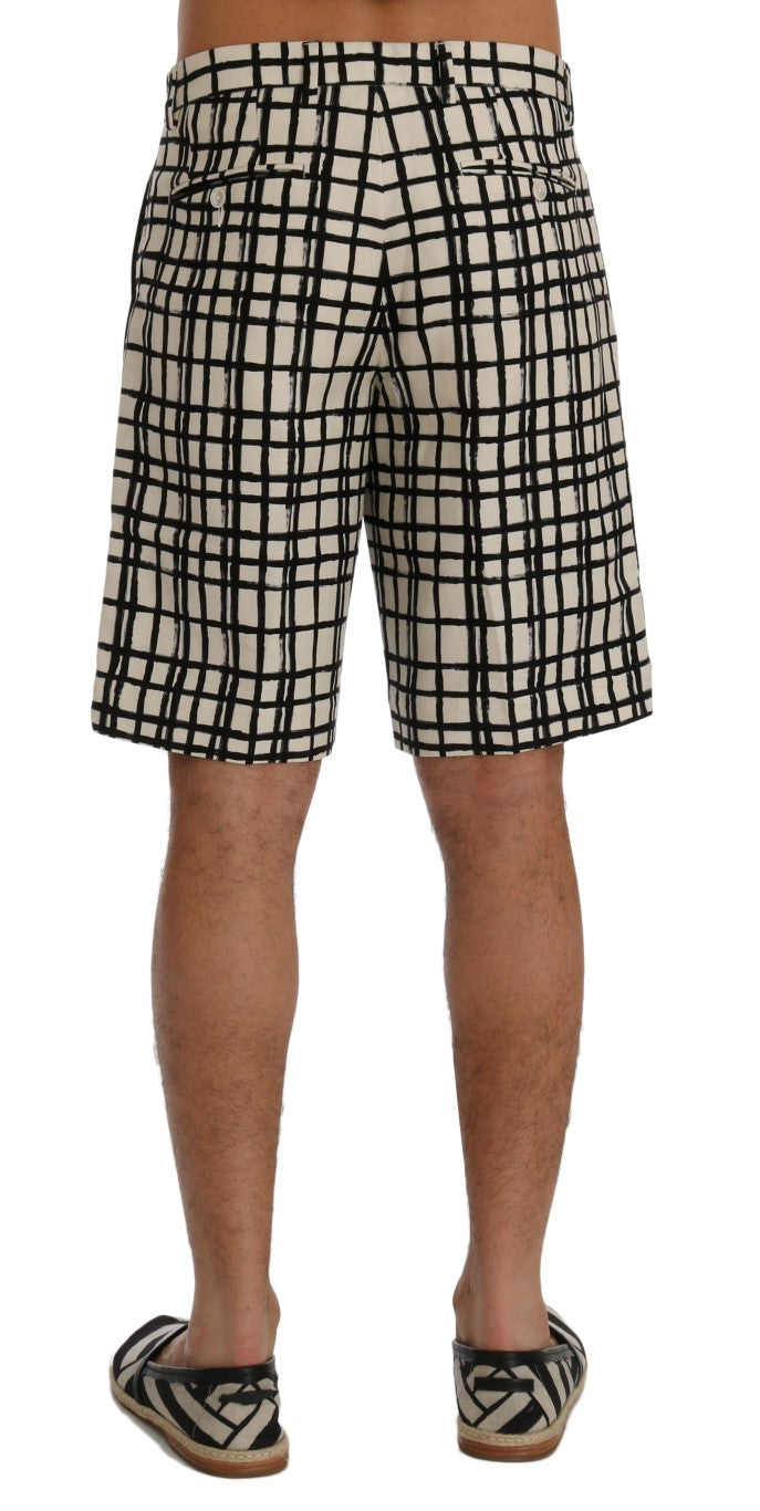 Dolce & Gabbana Elegant Striped Cotton-Linen Shorts