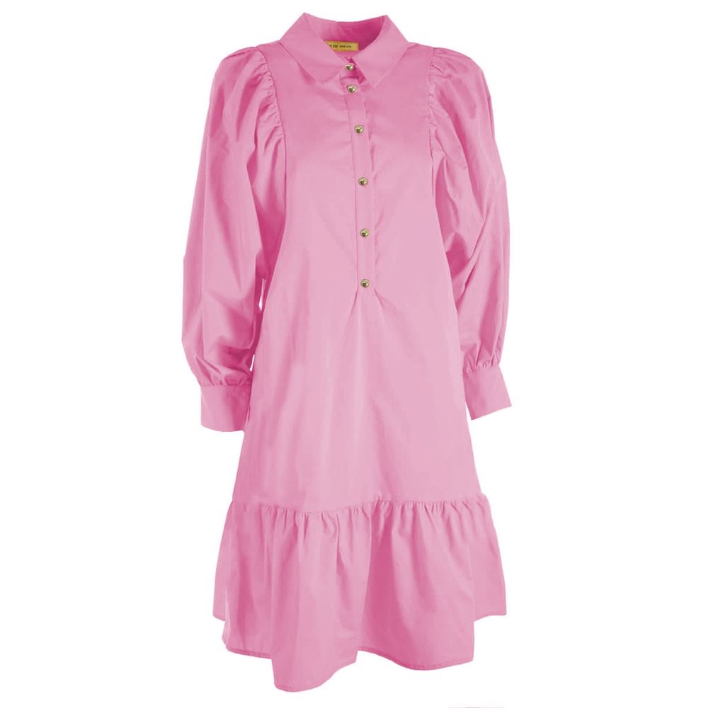 Yes Zee Pink Cotton Women Dress