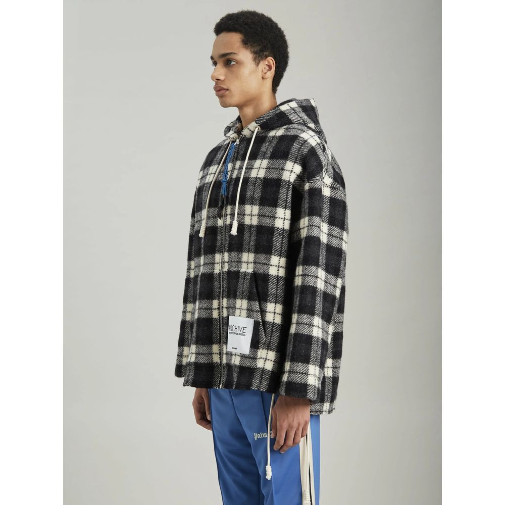 Palm Angels Archival Check Cashmere Hooded Jacket