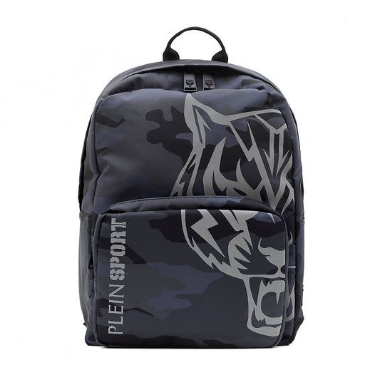 Plein Sport Gray Polyester Men Backpack