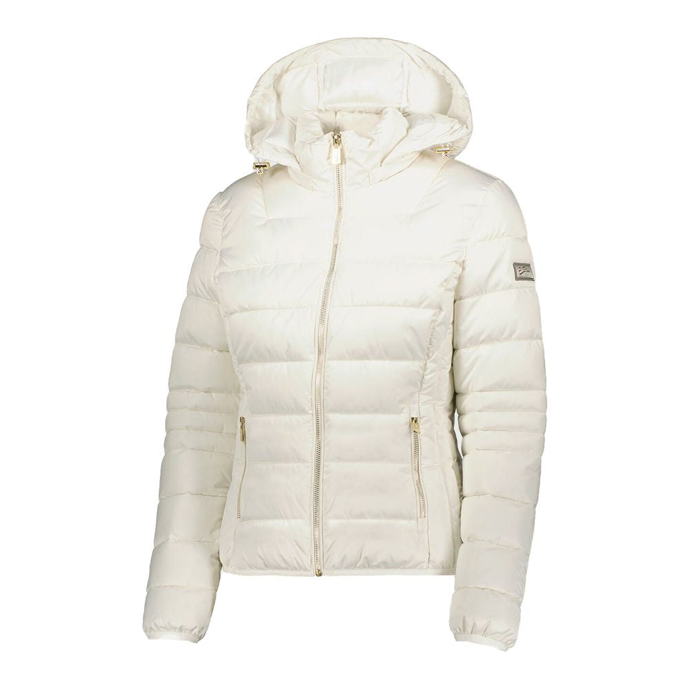 Yes Zee White Polyester Women Jacket