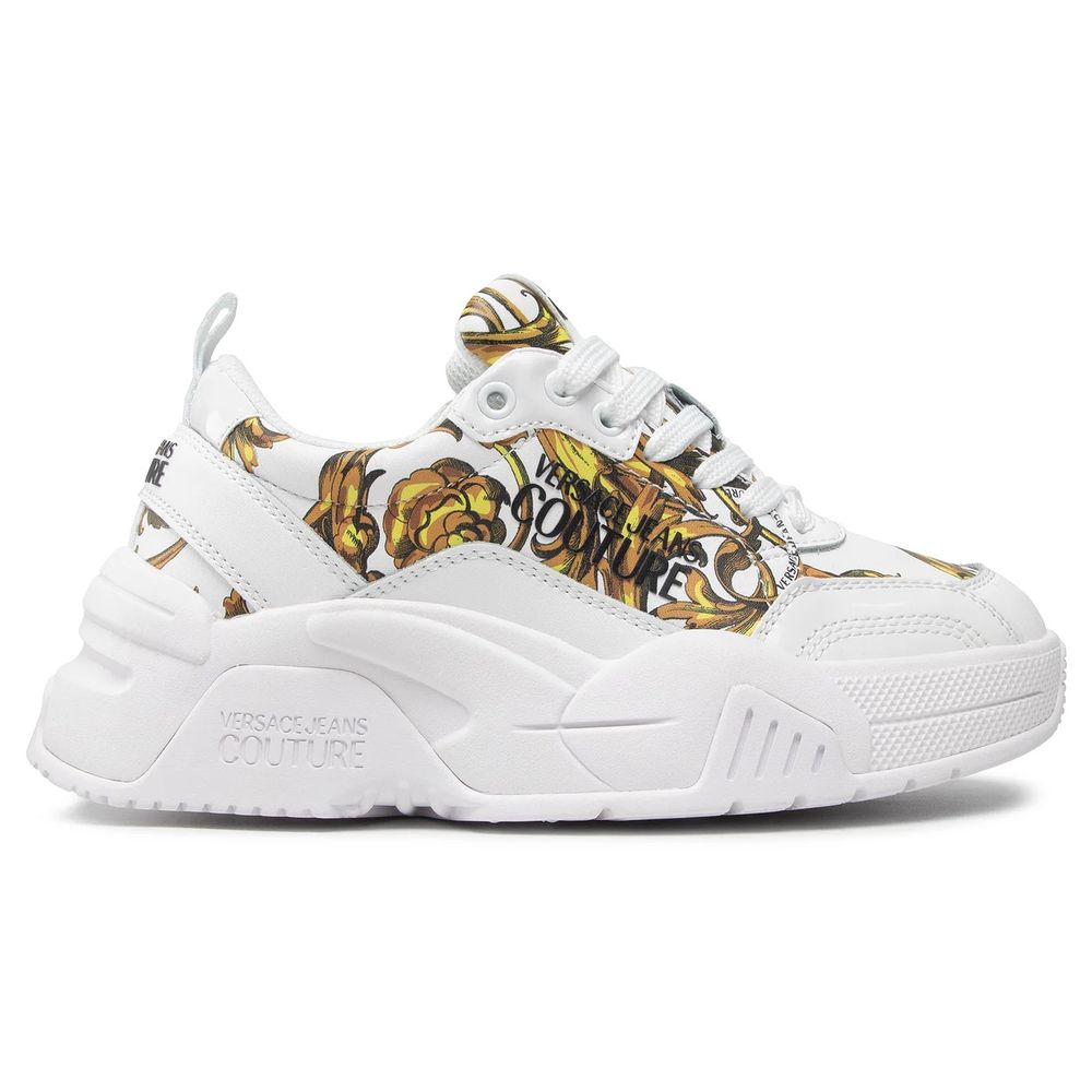 Versace Jeans White Leather Di Calfskin Sneaker