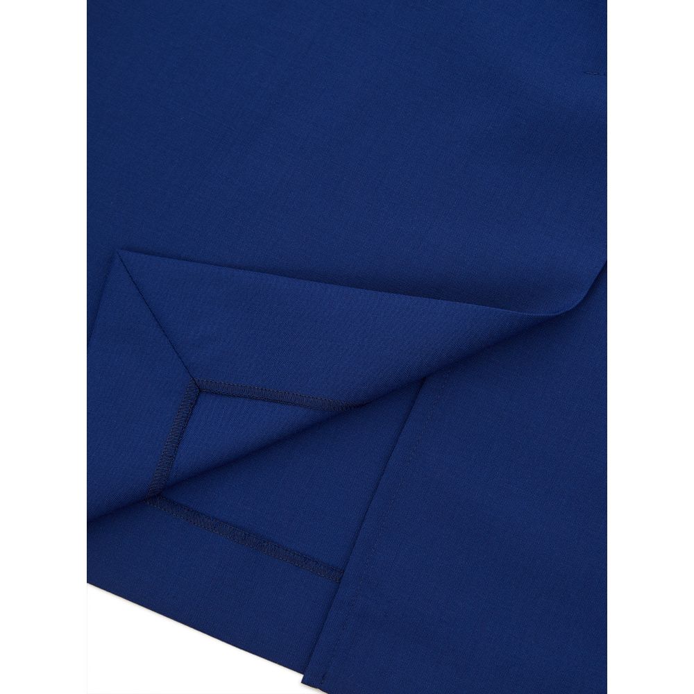 Lardini Elegant Blue Wool Skirt for Sophisticated Style