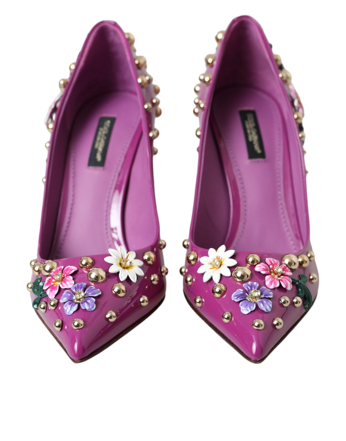 Dolce & Gabbana Purple Embellished High Heels Pumps Shoes