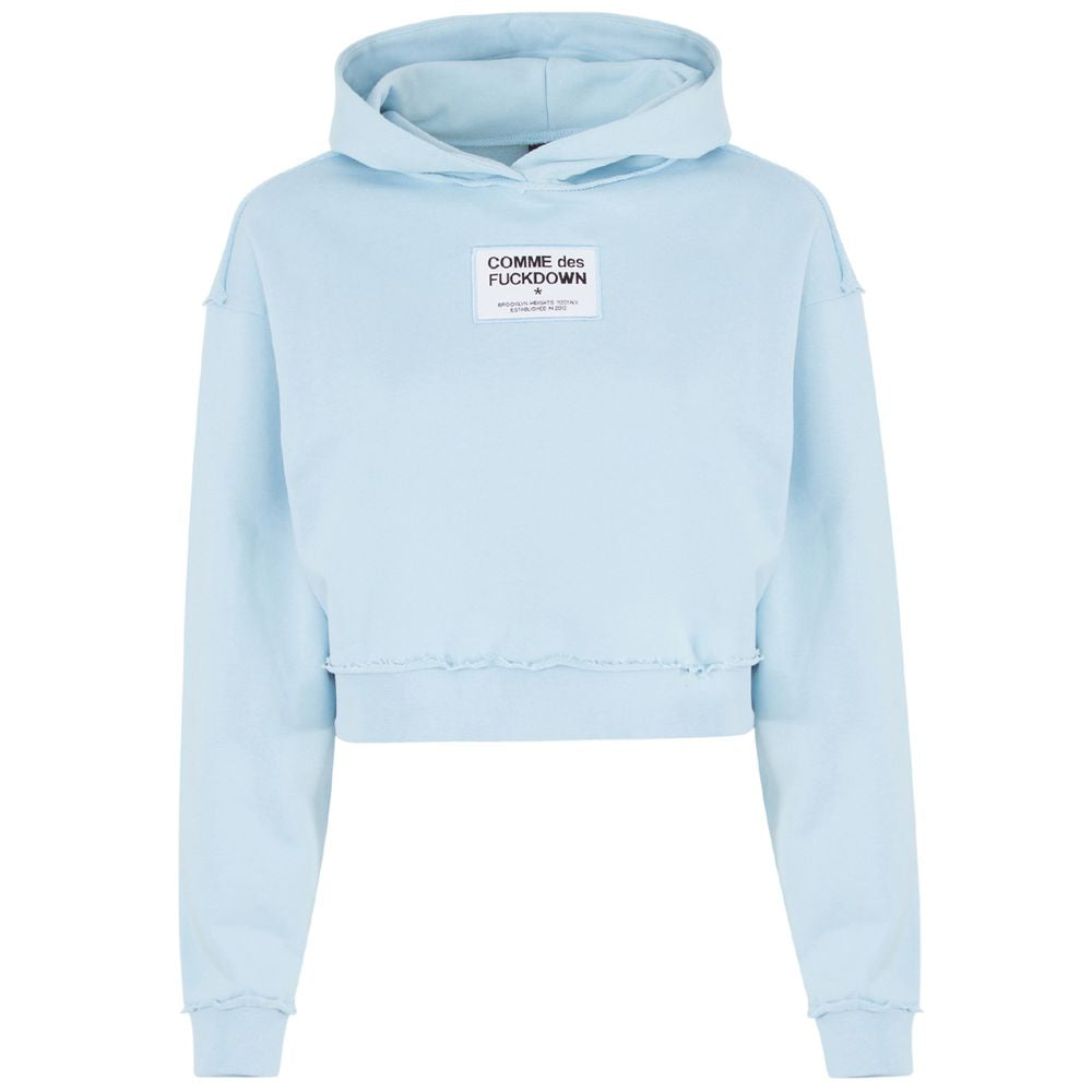 Comme Des Fuckdown Light Blue Cotton Sweater