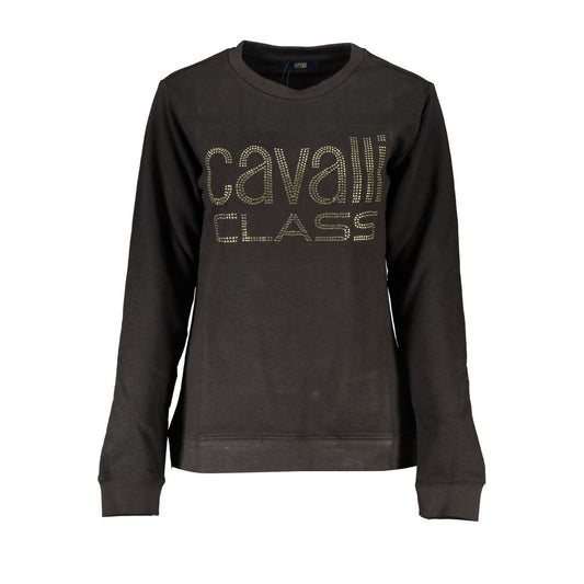 Cavalli Class Black Cotton Sweater