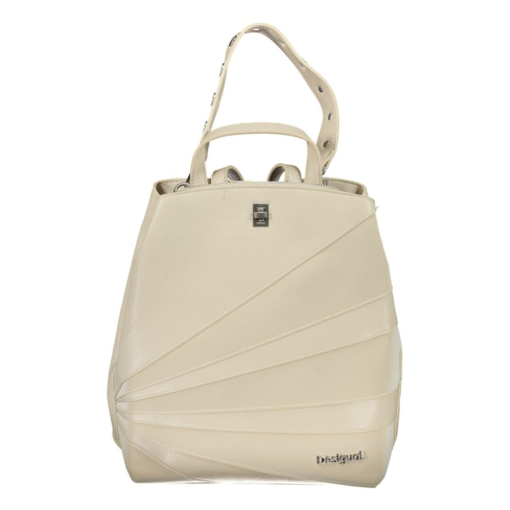 Desigual Beige Polyethylene Backpack