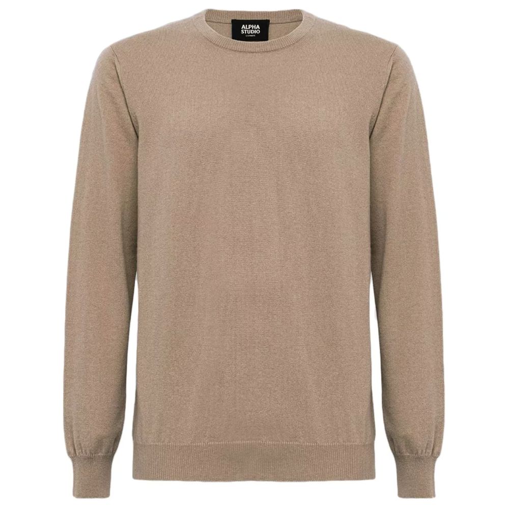 Alpha Studio Brown Wool Vergine Sweater