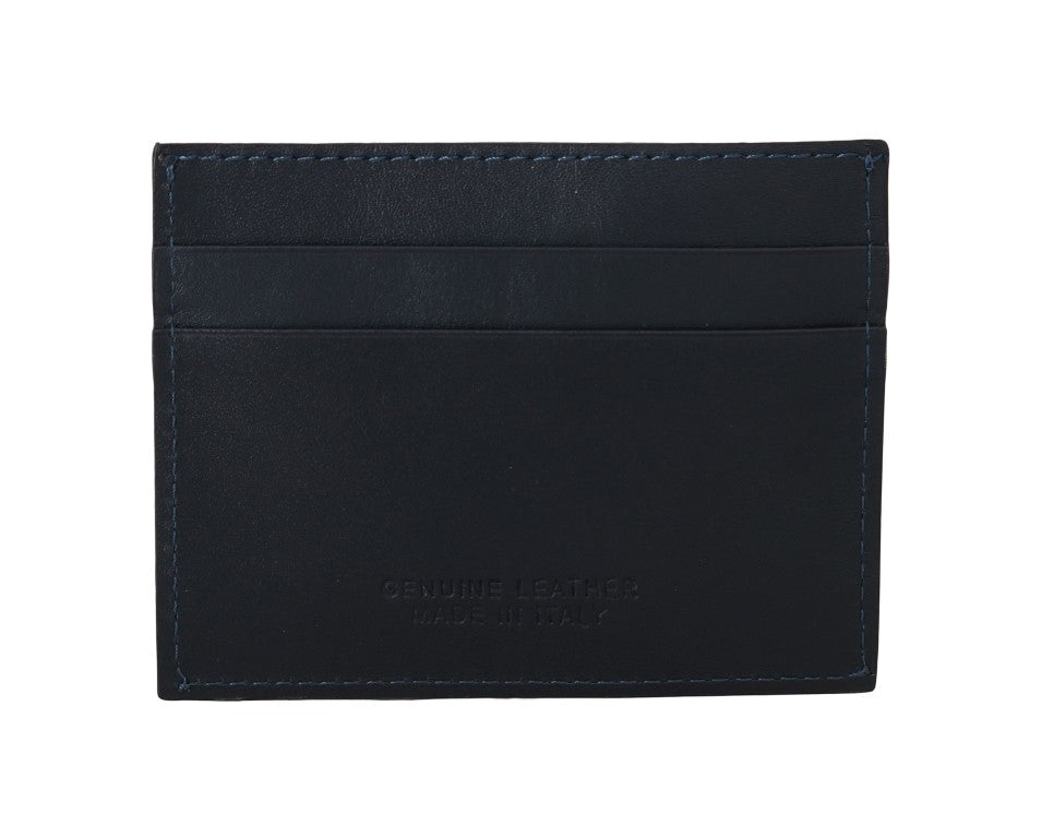 Billionaire Italian Couture Elegant Blue Leather Men's Wallet