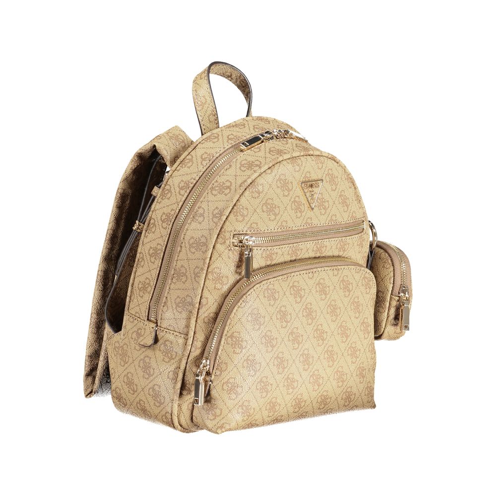 Guess Jeans Beige Polyethylene Backpack