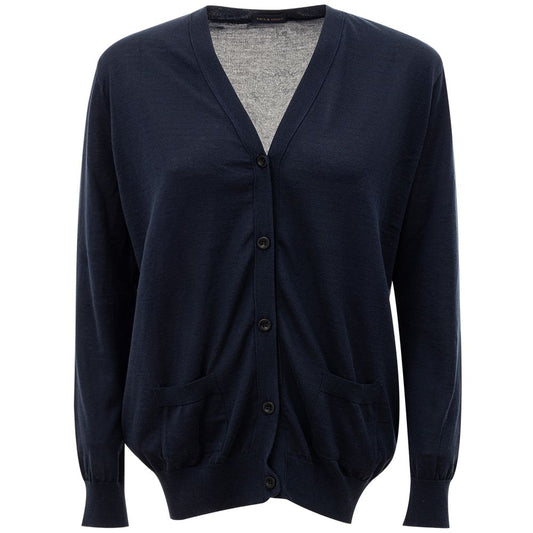 Paul & Shark Blue Cotton Cardigan