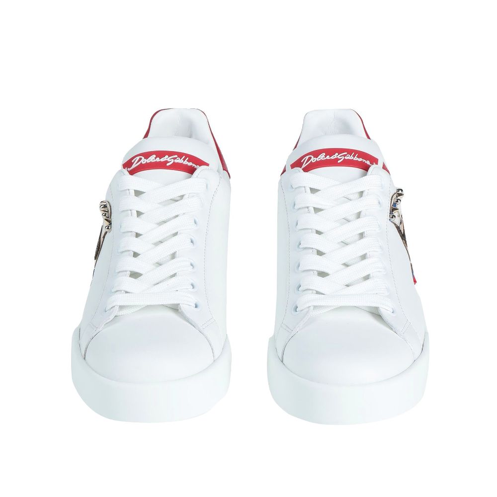 Dolce & Gabbana White Leather Di Calfskin Sneaker